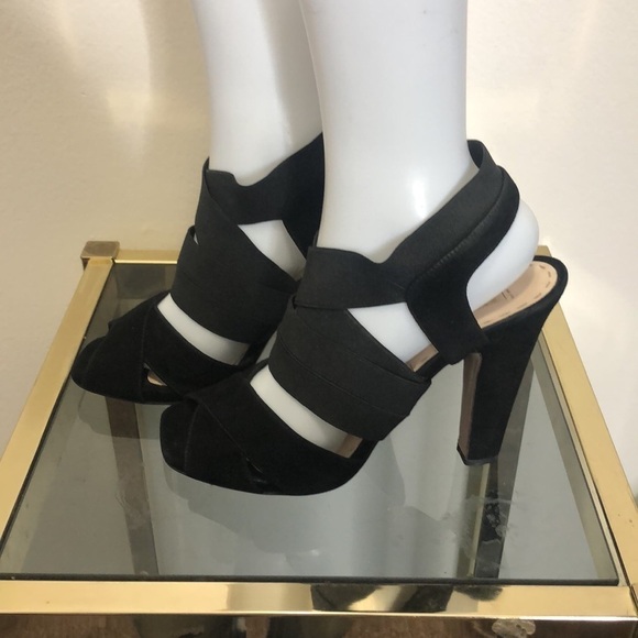 Prada strappy black open toe heeled sandals size 8.5 - Picture 2 of 14